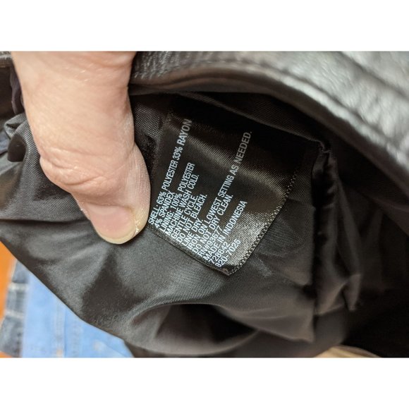 Worthington Size 18 Skirt Navy Blue Lined Modest Womens black Faux Leather Waist - Picture 6 of 6